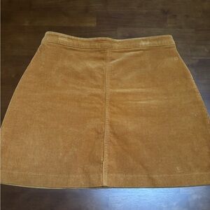 Forever 21 Golden Corduroy A-Line Skirt